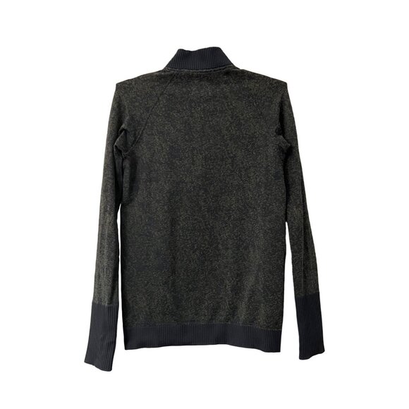 Lululemon Womens Olive Black Static 1/2 Zip Ribbed Trim Long Sleeve Pullover XS - Picture 6 of 6
